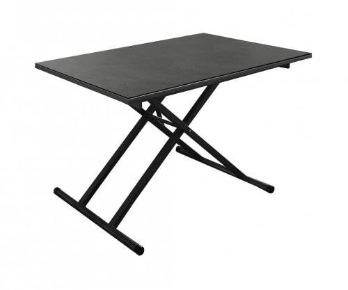 Table élévatrice - PUMP - Aluminium époxy graphite - Plateau céramique - 120 x 75 cm