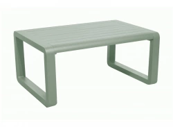 Table basse - QUENZA II - Aluminium époxy - Lattes - Amande