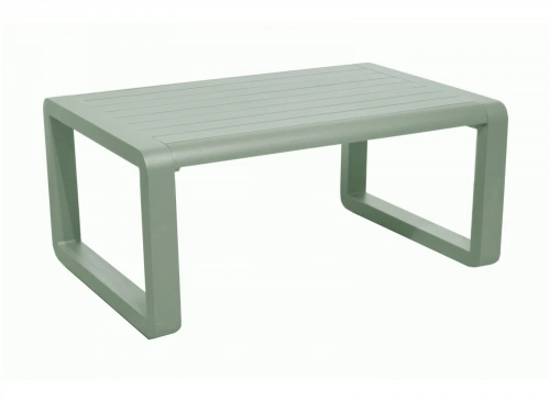 Table basse - QUENZA II - Aluminium époxy - Lattes - Amande