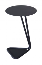Table basse ronde en aluminium et acier - EZE Ø 40 x H 60 - Coloris graphite