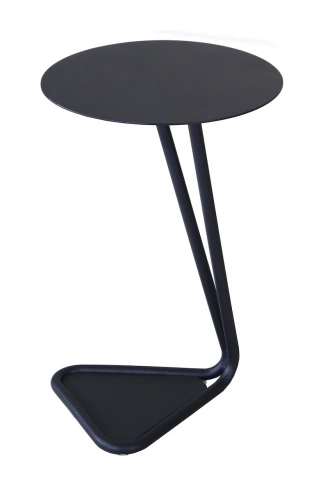 Table basse ronde en aluminium et acier - EZE Ø 40 x H 60 - Coloris graphite