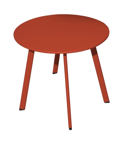 Table basse ronde en acier - MASSAÏ Ø 40 - Coloris terra