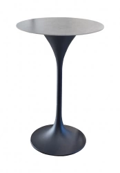 Table haute – MUSE – Ø70 x H104 cm – Graphite – Aluminium époxy / Céramique