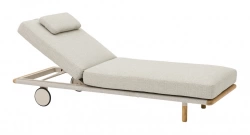 Lit bain de soleil – EVEN – Aluminium / Teck FSC / Rope W.Mocha – Naturel