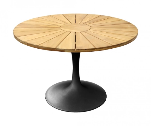 Table ronde SOLEIL Ø120 cm – Graphite Teck