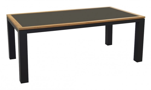 Table TORINO TECK 232 x 102 cm – Aluminium graphite / Céramique KEDRA Black Boréal