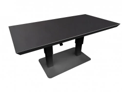 Table basse élévatrice COLOMBO 150 x 80 x 43/69 cm – Aluminium époxy graphite / Céramique KEDRA New Black