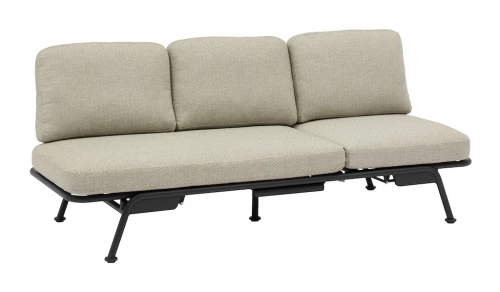 Canapé modulable SUNSET – Aluminium époxy – Graphite / Chiné anthracite