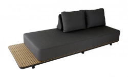 Module bas FREEDOM 255x98x43 cm – Graphite – Aluminium et composite look bois