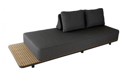 Module bas FREEDOM 255x98x43 cm – Graphite – Aluminium et composite look bois