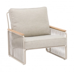 Fauteuil lounge RIVA – Blanc