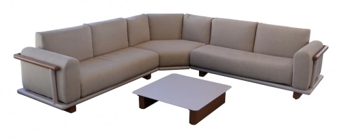 Set angle SIROCO – 2 méridiennes + 1 angle + 1 table basse – Crème Chine Beige